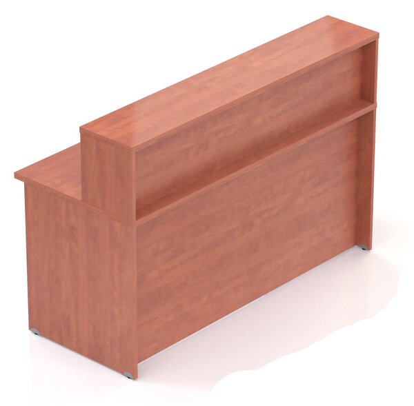 NABYTEK-DESIGNOVY.CZ - Recepční pult KOMFORT s nástavbou, 160×70×111 cm, calvados – NLKA16 03