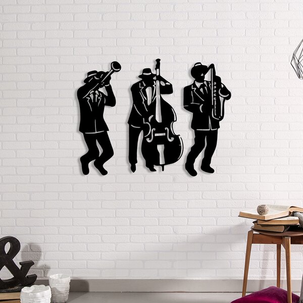 ASIR Nástěnná dekorace kov JAZZMEN 61 x 47 cm