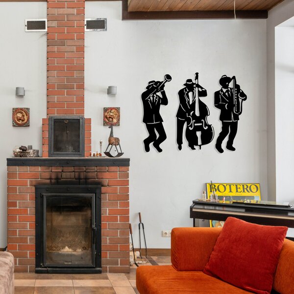ASIR Nástěnná dekorace kov JAZZMEN 61 x 47 cm