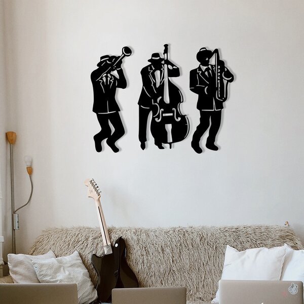 ASIR Nástěnná dekorace kov JAZZMEN 61 x 47 cm