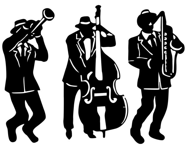 ASIR Nástěnná dekorace kov JAZZMEN 61 x 47 cm