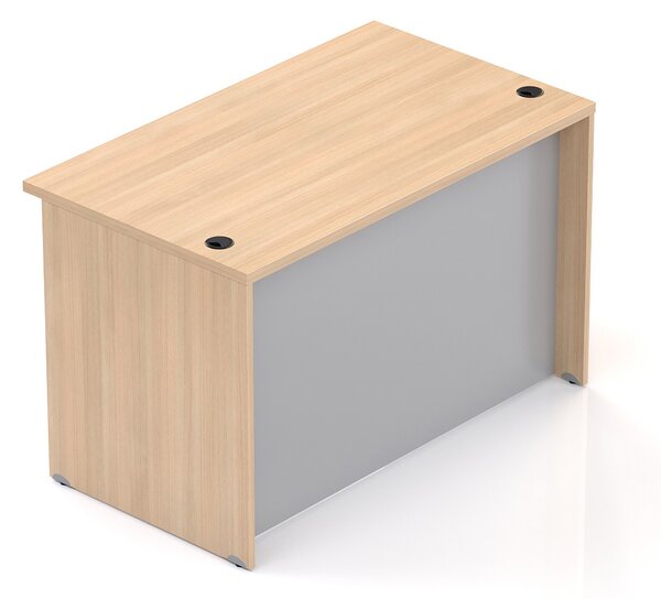 NABYTEK-DESIGNOVY.CZ - Recepční pult KOMFORT, 120×70×76 cm, dub/šedá – LKA12 05