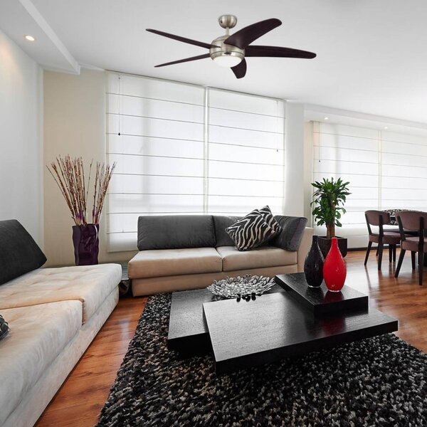 Westinghouse Bendan ventilátor s dálkovým ovládáním, Tmavé dřevo, Dřevo, Moderní
