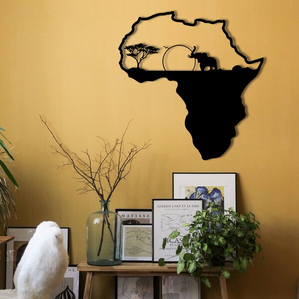ASIR Nástěnná dekorace kov AFRIKA 55 x 57 cm