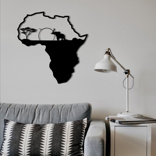 ASIR Nástěnná dekorace kov AFRIKA 55 x 57 cm