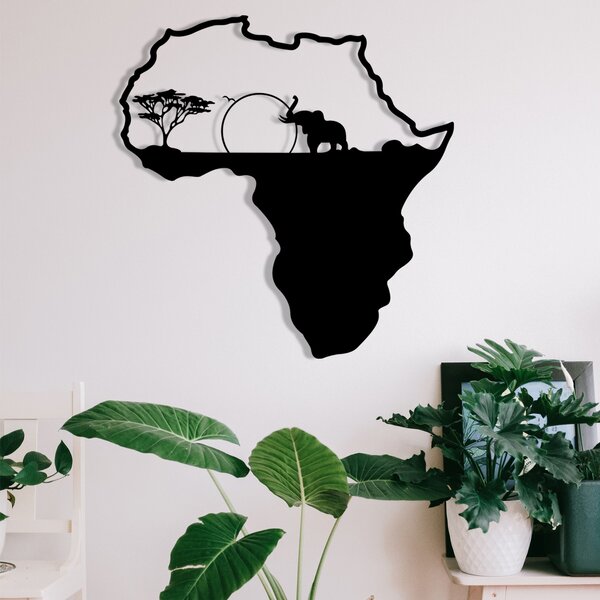 ASIR Nástěnná dekorace kov AFRIKA 55 x 57 cm