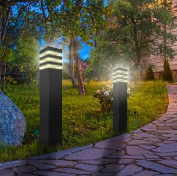 Venkovní lampa TEKSAS 1xE27/12W/230V IP44 44 cm antracit