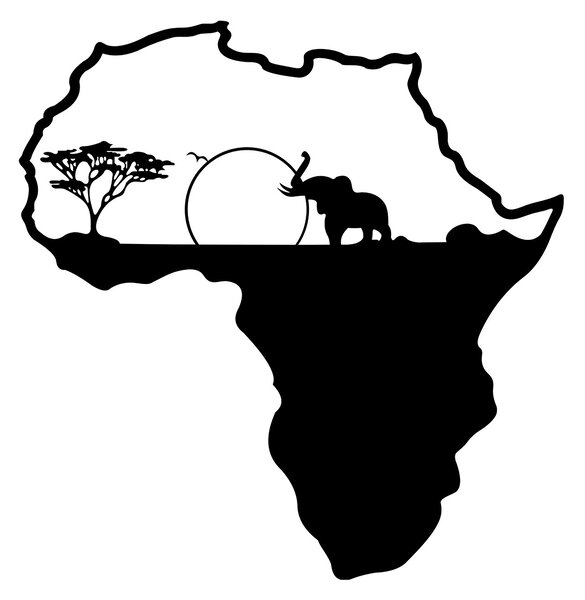 ASIR Nástěnná dekorace kov AFRIKA 55 x 57 cm