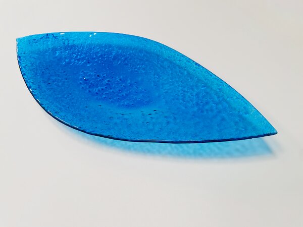 JAVA skleněná oválná mísa 49 x 20 cm modrá dekorace