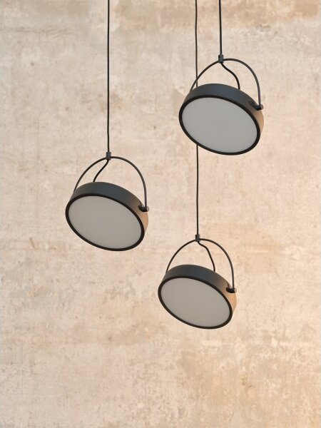 Osram - LED Lustr na lanku DECOR PUCK 3xLED/12W/230V CRI 90 černá