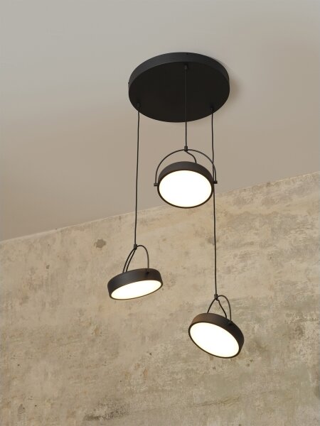 Osram - LED Lustr na lanku DECOR PUCK 3xLED/12W/230V CRI 90 černá