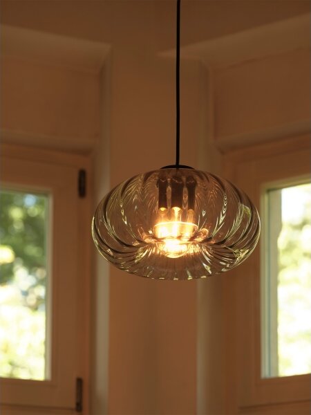 Osram - Lustr na lanku DECOR SMOKE 1xE27/12W/230V pr. 28 cm černá/kouřová šedá