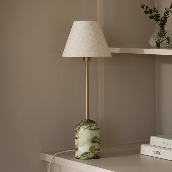 Stolní lampa Globen Lighting, Zelená, Obývací pokoj, Tkanina / Textil, Skandinávský