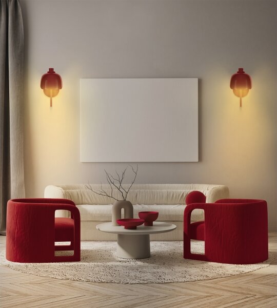 Osram - Nástěnná lampa DECOR COROLLE 1xG9/20W/230V červená