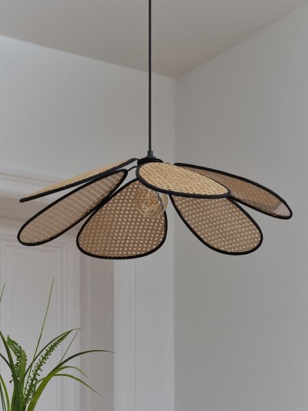 Osram - Lustr na lanku DECOR RATTAN 1xE27/15W/230V pr. 69 cm béžová/černá
