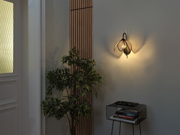 Osram - Nástěnná lampa DECOR RATTAN 1xE27/15W/230V béžová/černá