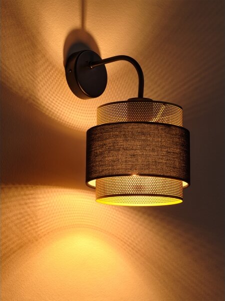 Osram - Nástěnná lampa DECOR HORNET 1xE27/10W/230V černá/zlatá