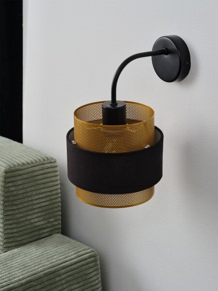 Osram - Nástěnná lampa DECOR HORNET 1xE27/10W/230V černá/zlatá