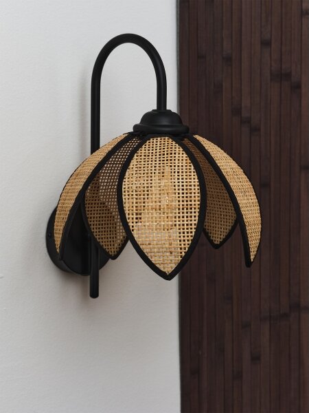 Osram - Nástěnná lampa DECOR RATTAN 1xE27/15W/230V béžová/černá