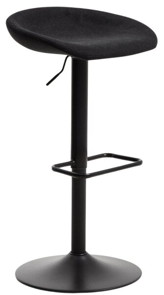 Kave Home Černá čalouněná barová židle Danua 58-82 cm