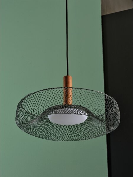 Osram - LED Lustr na lanku DECOR MESH LED/18,5W/230V pr. 40 cm černá/kaučukovník