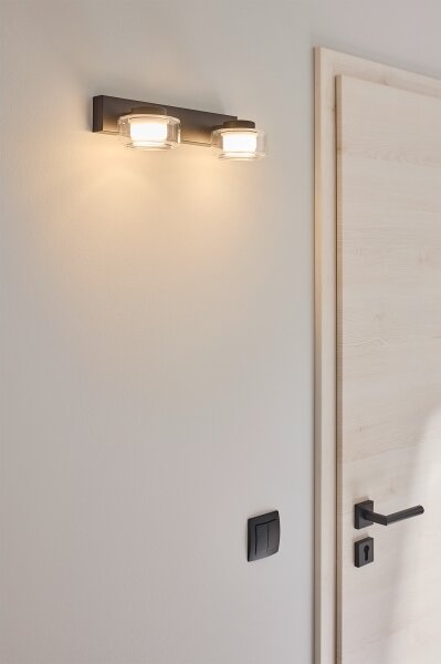 Osram - LED Koupelnové nástěnné svítidlo ORBIS FLAME 2xLED/5,5W/230V IP44 černá