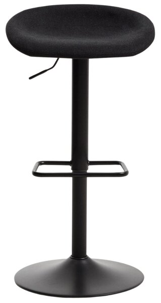 Kave Home Černá čalouněná barová židle Danua 58-82 cm
