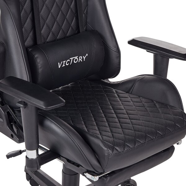 Herní křeslo VICTORY Umělá kůže Černá