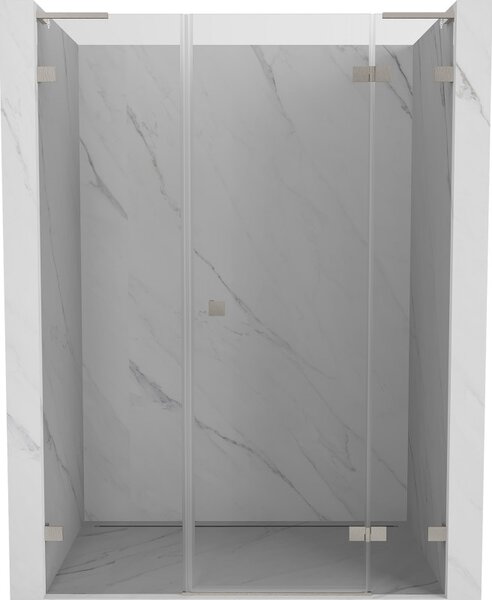 Mexen Lunar L, Otočné pravé sprchové dveře 120 cm, 8mm čiré sklo, ocelový profil, 834SL-120-050-97-00-P