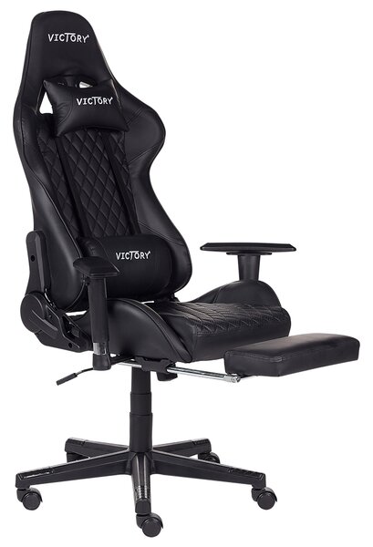 Herní křeslo VICTORY Umělá kůže Černá