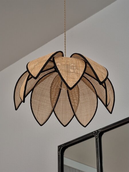 Osram - Lustr na lanku DECOR RATTAN 1xE27/15W/230V pr. 48 cm béžová/černá