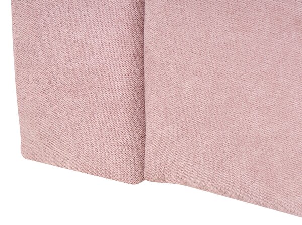 Denní postel Tkanina JACOU 90 x 200 cm s úložným prostorem Pravá Růžová