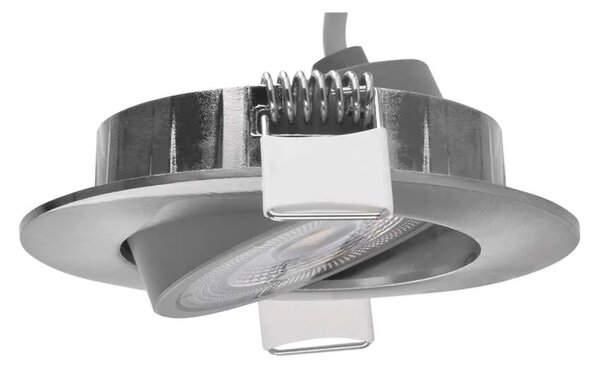 Emos lighting LED bodové svítidlo SIMMI stříbrné, kruh 5W teplá bílá 1540125510