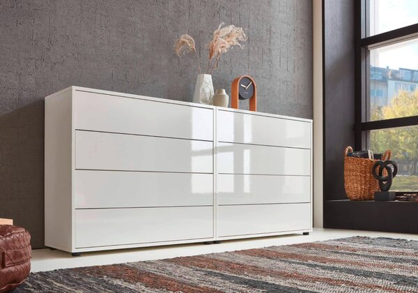 ŠIROKÁ KOMODA, bílá, vysoce lesklá bílá, 158/73/33 cm MID.YOU - Široké komody, Online Only