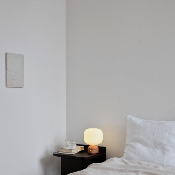 Stolní lampa GEJST, Meemo, stmívatelné, Hnědá / Rezavá, Obývací pokoj, Sklo