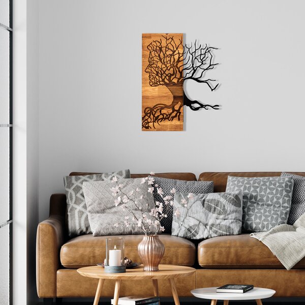 ASIR Nástěnná dekorace dřevo STROMOVÁ VÍLA 45 x 58 cm