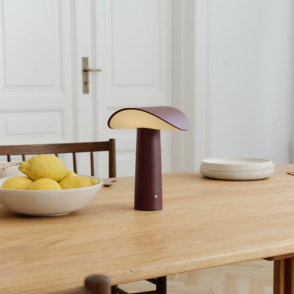 Stolní lampa GEJST, Lium, stmívatelné, Červená, Obývací pokoj, Hliník, Moderní