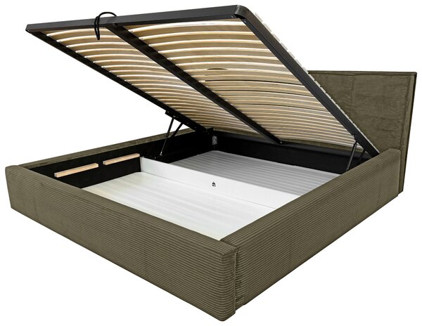 ČALOUNĚNÁ POSTEL, 140/200 cm, světle zelená P & B - Postele s úložným prostorem, Online Only