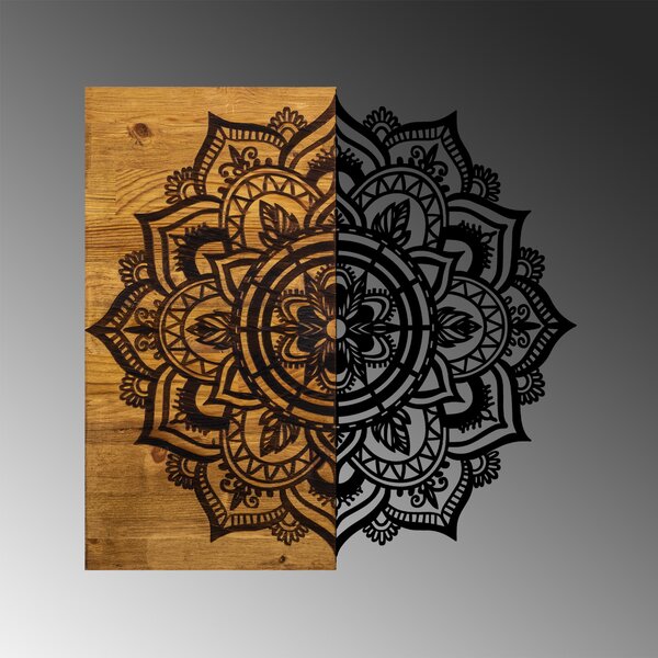 ASIR Nástěnná dekorace dřevo MANDALA 59 x 58 cm