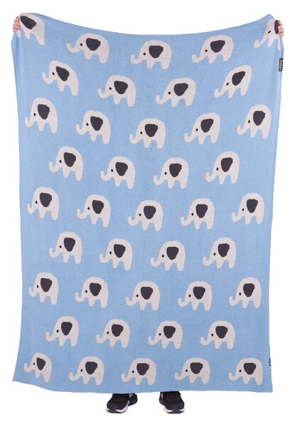 Deka HILKOT Bavlna 130 x 170 cm Modrá