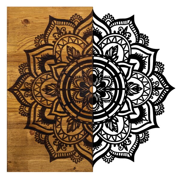 ASIR Nástěnná dekorace dřevo MANDALA 59 x 58 cm