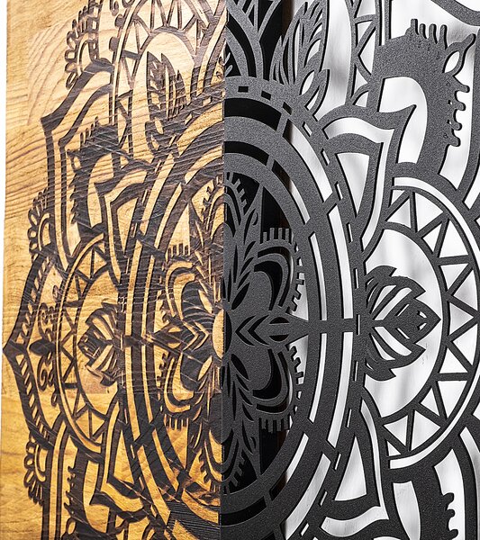 ASIR Nástěnná dekorace dřevo MANDALA 59 x 58 cm