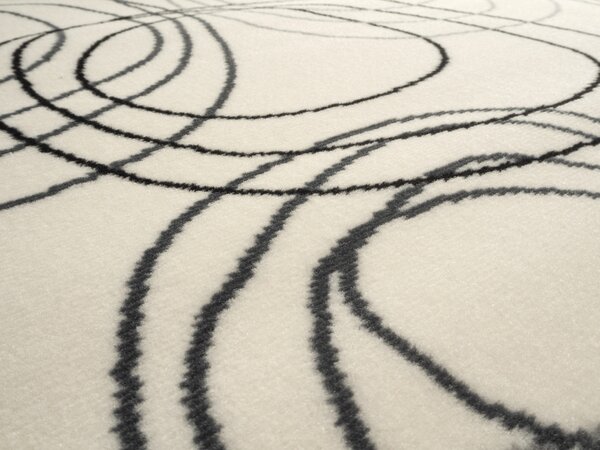 Alfa Carpets, TRHÁK: Kusový koberec Circles cream, 190x280, béžová, chodba / předsíň