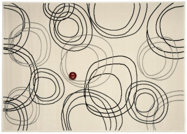 Alfa Carpets, TRHÁK: Kusový koberec Circles cream, 190x280, béžová, chodba / předsíň