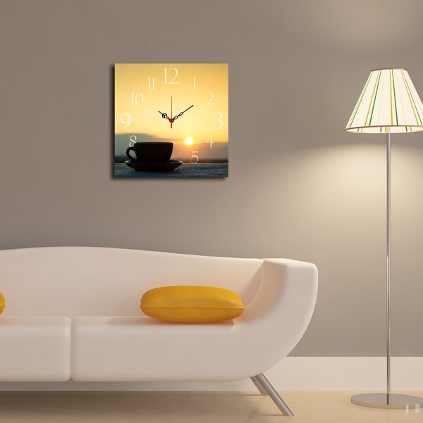 ASIR Nástěnné hodiny MDF ZÁPAD SLUNCE 40 x 40 cm