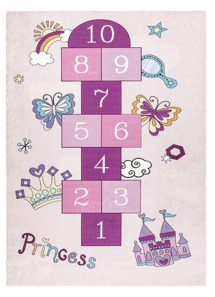 Dywany Łuszczów Dětský kusový koberec Bambino 2285 Hopscotch pink ROZMĚR: 80x150