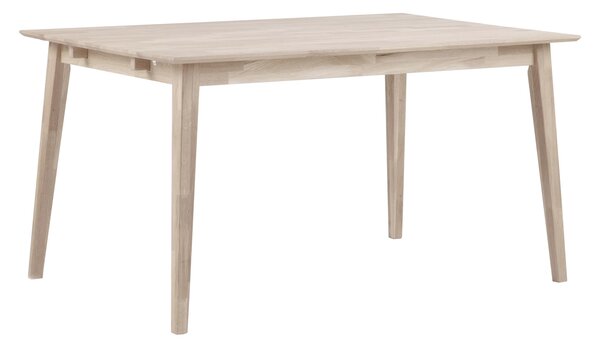 Bělený dubový rozkládací jídelní stůl Rowico Sundin, 140/190/240 cm