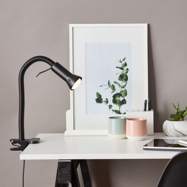 Brilliant 24705T06 Stolní lampa FLEX s klipem ČERNÁ