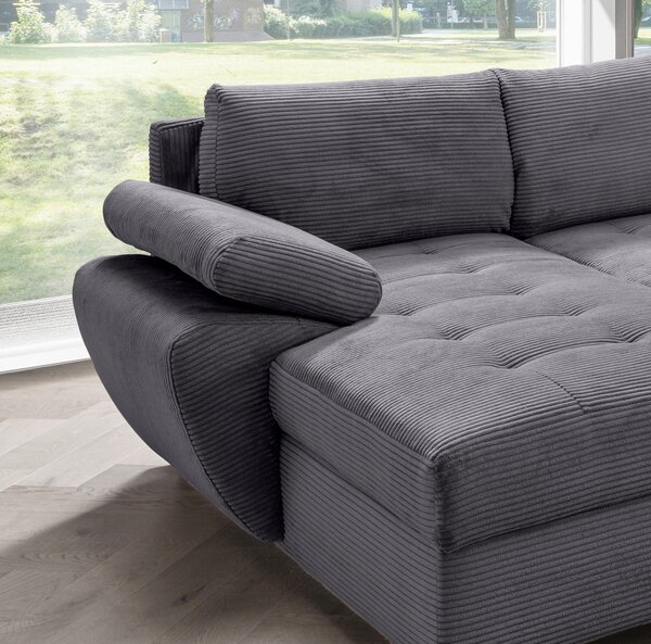 SEDACÍ SOUPRAVA, textil, šedá P & B - Sedací soupravy, Online Only