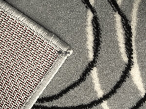 Alfa Carpets, Kusový koberec Circles grey, 80x150, šedá, chodba / předsíň